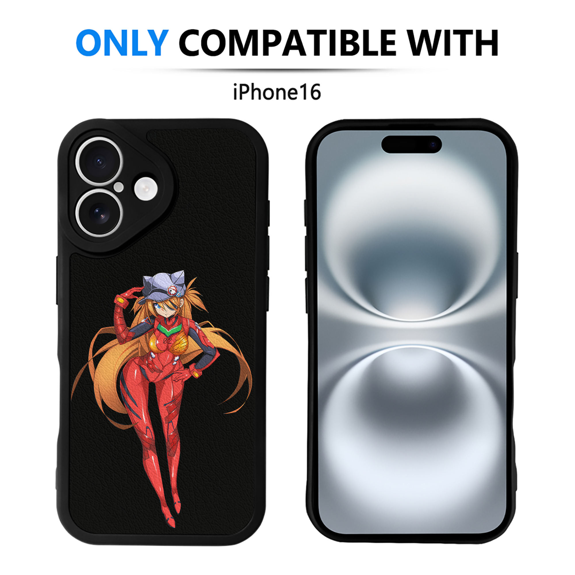 （画像用） EVA 新世紀エヴァンゲリオン 【iPhone 16シリーズ対応】シリコンスマホケース（レザー調） 材質：シリコン